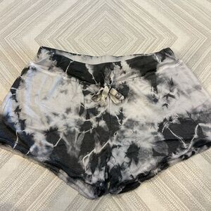 T2 Love Women’s Black & White Tie Dye Shorts